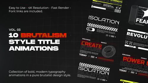 Brutalismus-Titel Band 03 für Premiere Pro