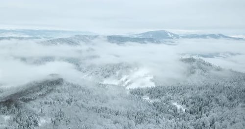From Great Heigh Fairytale Mountain Landscape Snow Covered Alpine Sharp Peaks
