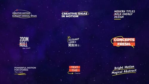 Creative Kinetic Typography Title Pack with Modern Sketch Elements