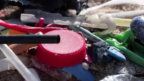 Plastic Discarded on Beach