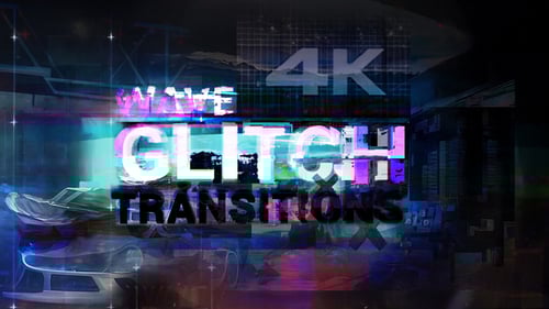Wave Glitch Transitions 4K