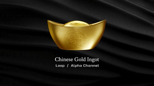Festive Spinning Gold Ingot for Chinese New Year