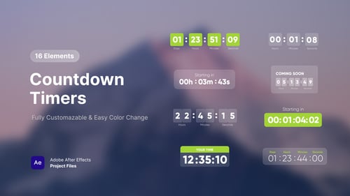 Clean Minimal Countdown Timer Templates