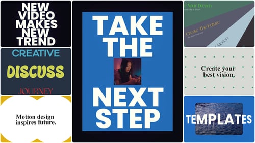 Dynamic Looping Text Pack-Modern Kinetic Typography Animation MOGRT