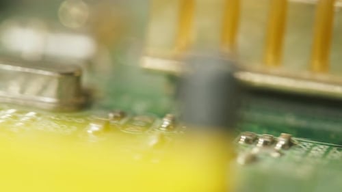 Microchip Closeup Computer Processor Motherboard