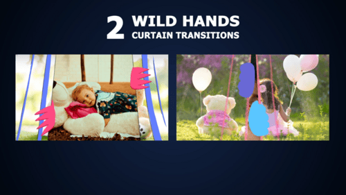 Wild Hands Curtain Transitions for After Effects