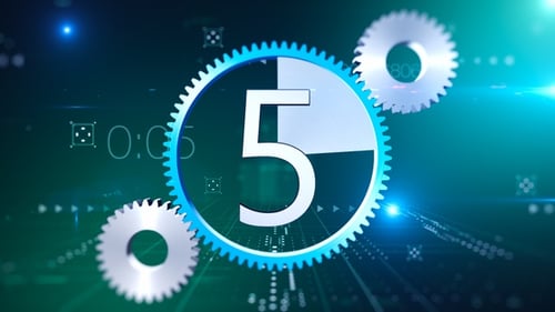 Moderner digitaler Countdown-Timer Aqua