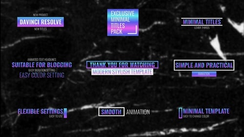 Gradient Elegant Titles for DaVinci Resolve.