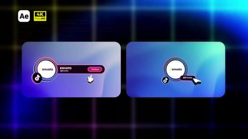 3D TikTok Follow & Profile Banner