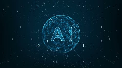 Futuristic AI Network Sphere Animation