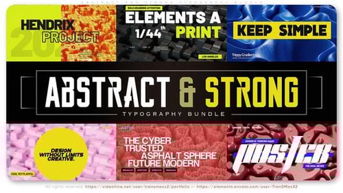 Abstract and Strong Typography Bundle
