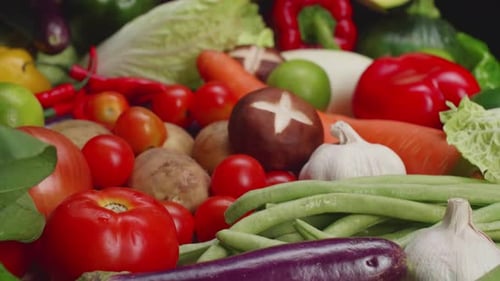 Assorted Colorful Fresh Vegetables, Produce Close-Up