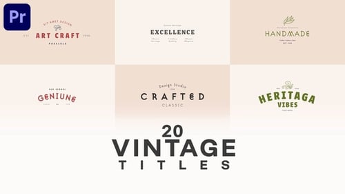 Animated Retro Title Pack with Vintage Text Designs