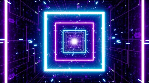 Cyber Circuit Neon Light Túnel