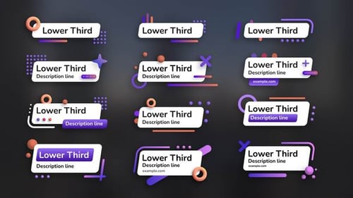 Modern Animated Lower Thirds with Geometric Elements