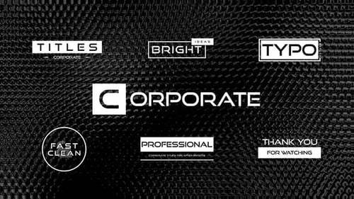 Modern Corporate Titles with Geometric Motion