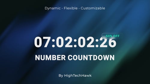 Modern Digital Countdown Timer