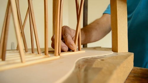 Guitar in Fabrication Close Up