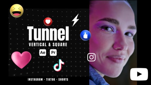 Tunnel Transitions for Instagram, TikTok & Shorts | Vertical & Square Video Pack