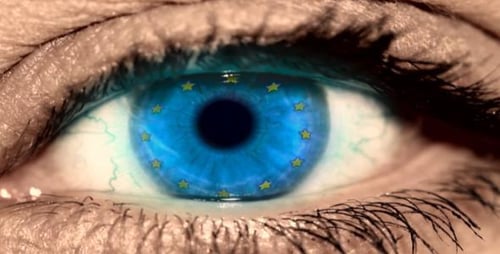 Extreme Close-Up of Eye with Star Design