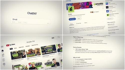 Dynamic Match Cut Screen Transitions and Text Typing Animation