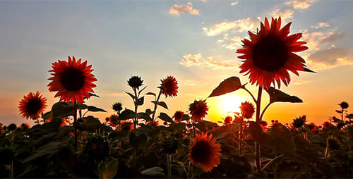 Blühende Sonnenblumen 3