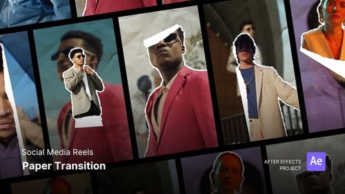 Reels - Paper Transition After Effects Project Files