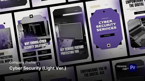 Company Profile - Cyber Security (Light Ver.) Premiere Pro Templates