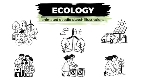 Ecology - Animated Doodle Sketch Illustrations
