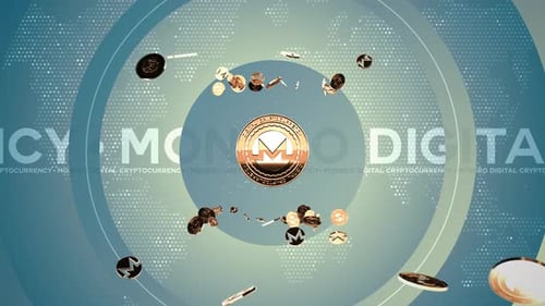 04 - 4 Fondo de criptomonedas MONERO con texto 4K