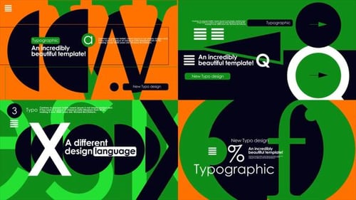 Abstract Kinetic Typography Opener with Dynamic Geometric Shapes