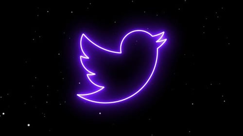 Neon Hochtöner Social Media Symbol