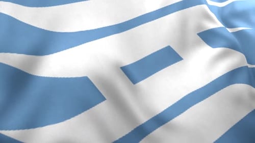 Abstract Blue and White Waving Fabric Background