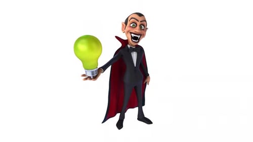 Fun 3D cartoon vampire with alpha
