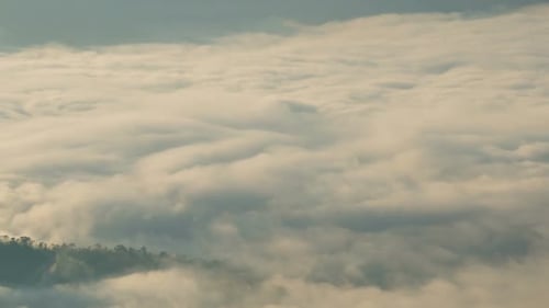 Fog Moving Over Mountain