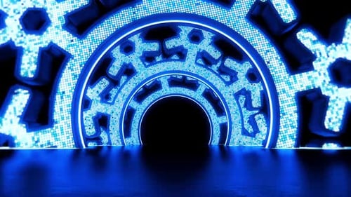 Snowflake Lights Tunnel