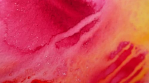 Abstract Watercolor Texture of Red, Pink, and Yellow