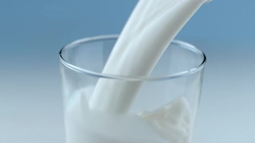 Milk pouring and splashing in slow motion; shot on Phantom Flex 4K at 1000 fps