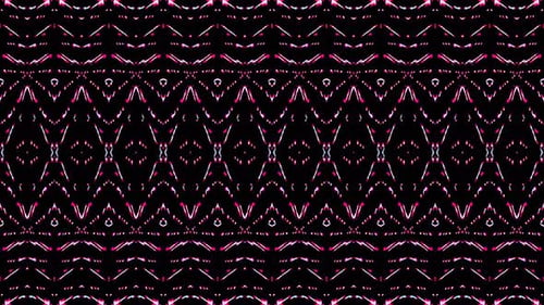 Abstract Glowing Pink Geometric Pattern Loop Background