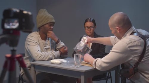 Police Interrogation with Suspect and Evidence