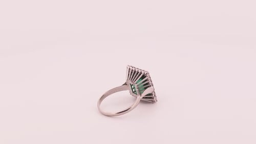 Vintage Cocktailring mit Turmalin-Edelstein