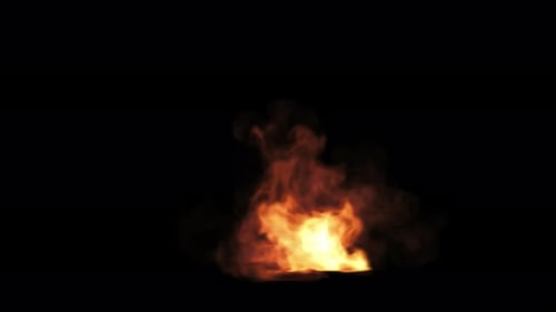 Realistic Fire Flame Animation Element