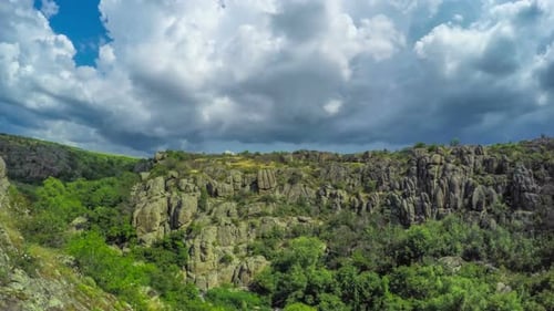 Storm Fluffy Clouds over the Canyon