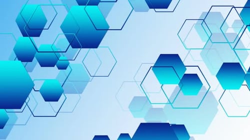 Animated Blue Hexagon Pattern Corporate Background