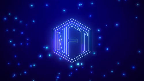 NFT Hexagon Neon Logo Reveal