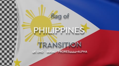 Realistic Waving Flag Page Peel Transition