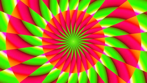 Abstract Red Green Receding Background