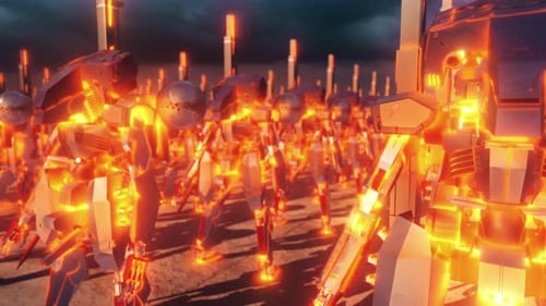 The Warrior Mecha Robots 4k