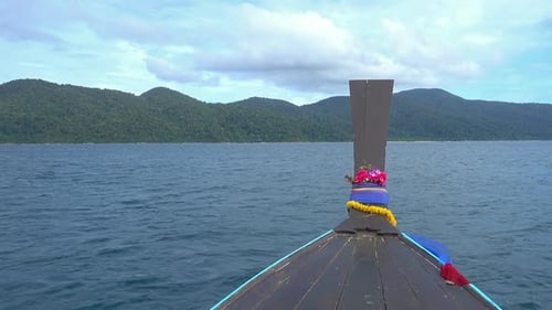 View From Boat on Deserted Islands in Thailand
