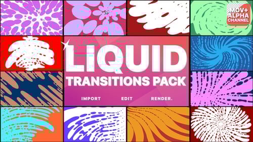 Animated Liquid Flash FX Transition Pack with Fluid Reveals